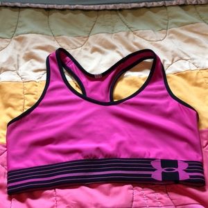 Pink Under Armour sports bra
